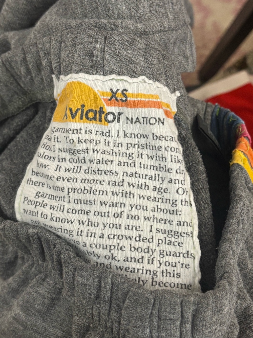 Aviator Nation Grey Sweatpants Size XS Loungewear - Picture 5 of 5